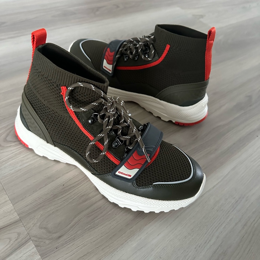 Coach Green and Red Sneakers